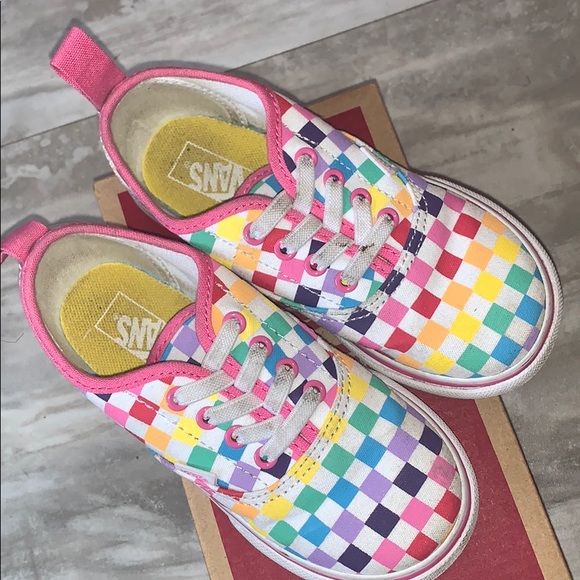 multi color vans toddler
